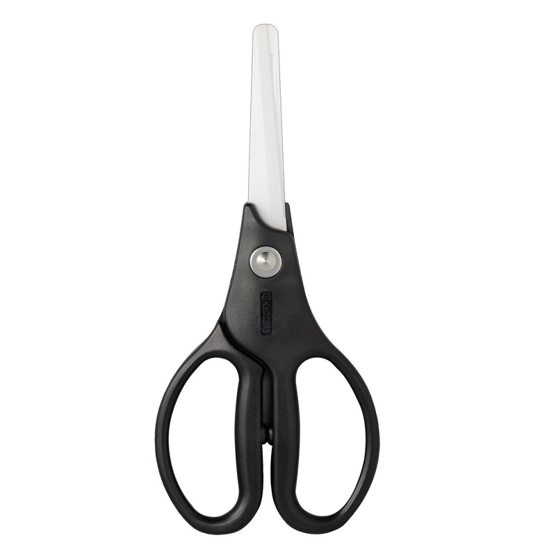 Kyocera Ceramic Scissors, Overall length 7.2" with 2.7" Long Blades, Black Handle With White Blades