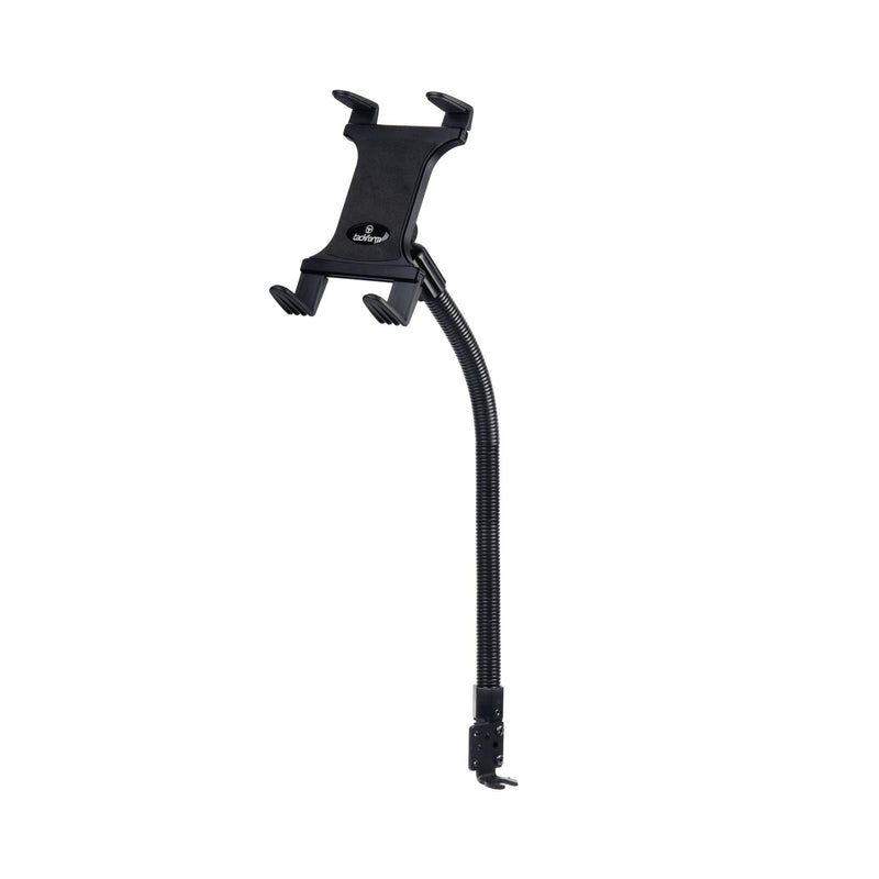 Tackform Tablet Mount for Car and Truck Industrial 18 Inch Aluminum Rod Gooseneck Seat Rail Holder for Taxi, Van, Vehicle, Semi, etc. Compatible with iPad, Galaxy, Surface Pro and More.