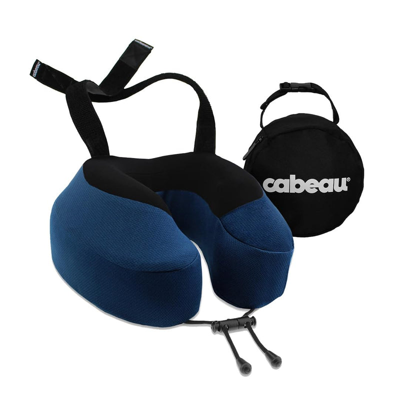 Cabeau Evolution S3 Travel Pillow – Straps to Airplane Seat – Ensures Your Head Won’t Fall Forward – Relax with Plush Memory Foam – Quick-Dry Fabric Keeps You Cool and Dry (Indigo)… Indigo