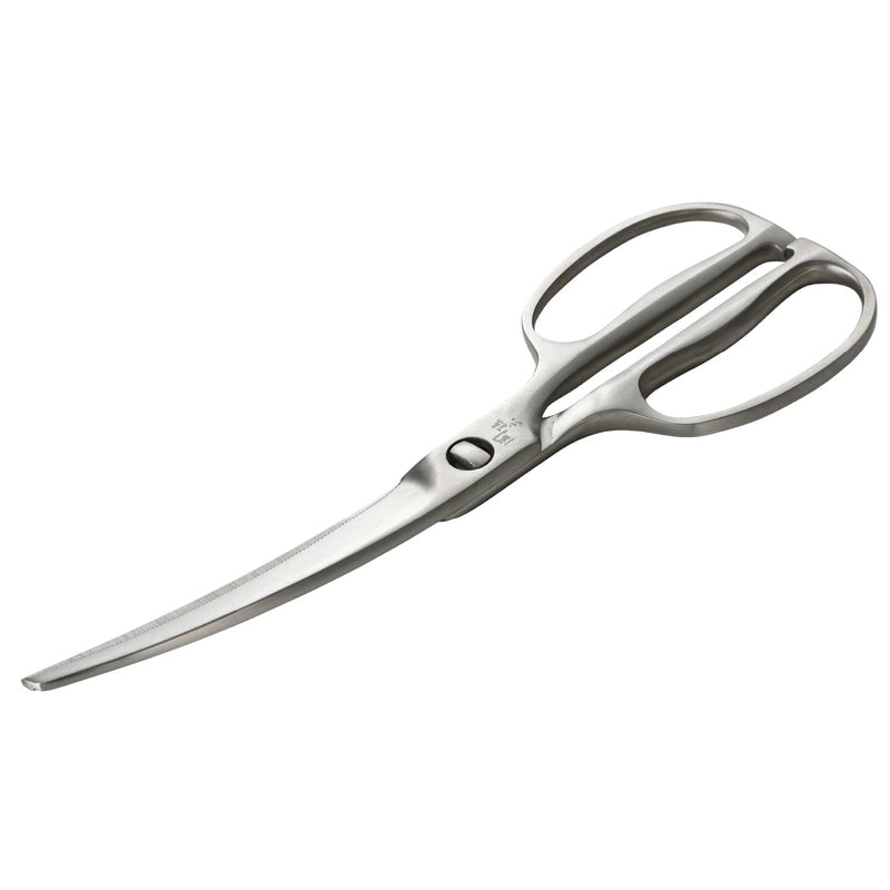 Kai KAI DH3346 Kitchen Scissors Seki Magoroku Disassembly Curved Forged All Stainless Steel Kitchen Tools Made in Japan Silver