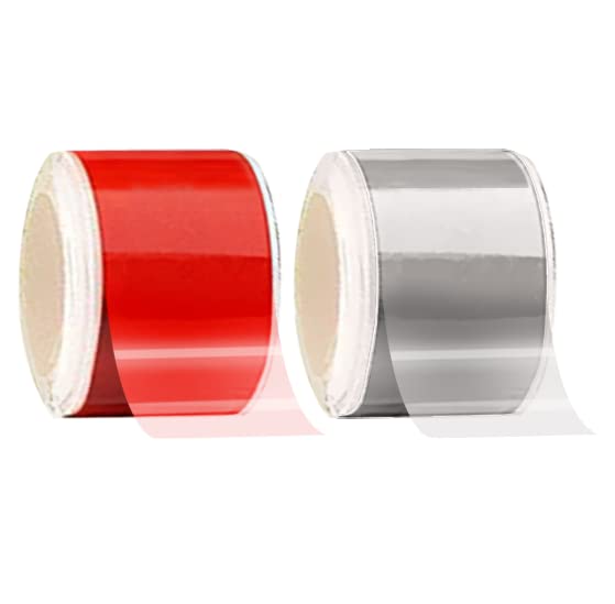 VViViD Headlight & Taillight Adhesive Repair Tape Red and Transparent 2-Roll Pack (1.8" x 7ft) 1.8" x 7ft