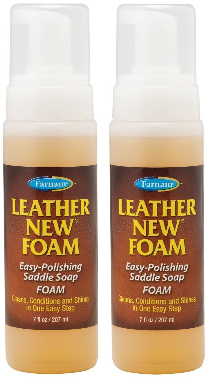 (2 Pack) Farnam Leather New Saddle Soap Foam, 7 Ounces Per Bottle
