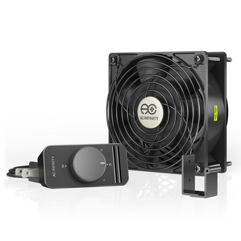 AC Infinity AXIAL S1238, 120mm Muffin Fan with Speed Controller, UL-Certified for Doorway, Room to Room, Wood Stove, Fireplace, Circulation Projects Single 120 x 120 x 38 mm, Speed Controller