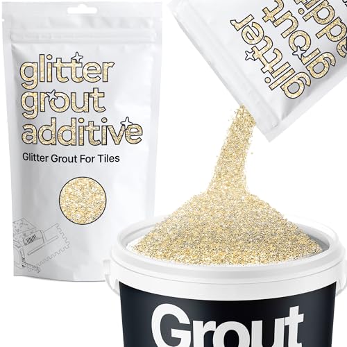 Hemway Champagne Gold Glitter Grout Additive 100g Metallic Flakes