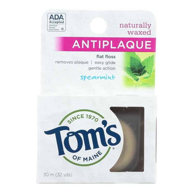 Natural Spearmint Antiplaque Flat Dental Floss, 32 Yard - 6 per case.6