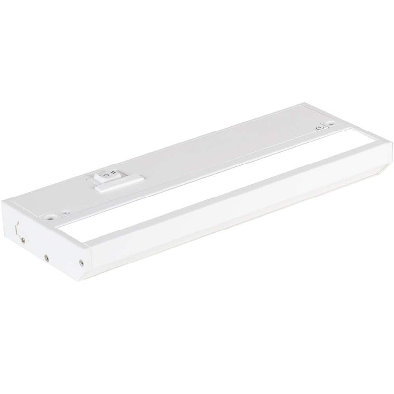 LED Under Cabinet Lighting Hardwired - 3CCT 9 Inch White Finish - Undercabinet Lights for Kitchen - Linkable Undercounter Dimmable Plug in Light or Hard Wired - Under Counter Fixture Direct Wire
