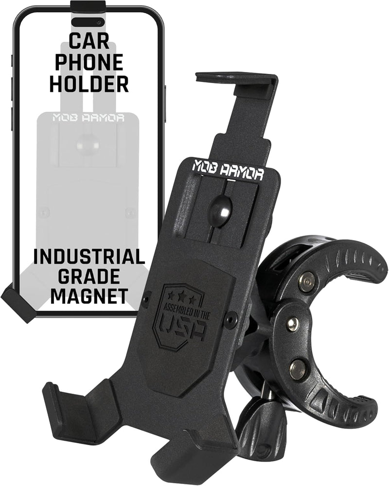Mob Armor Mob Mount Claw Phone Mounting Clamp, Large, Black | 360° Rotation, Universal Mount Clamp for Motorcycle, Jeep, Dirt Bike, Car, ATV, Boat, Truck & Emergency Vehicles