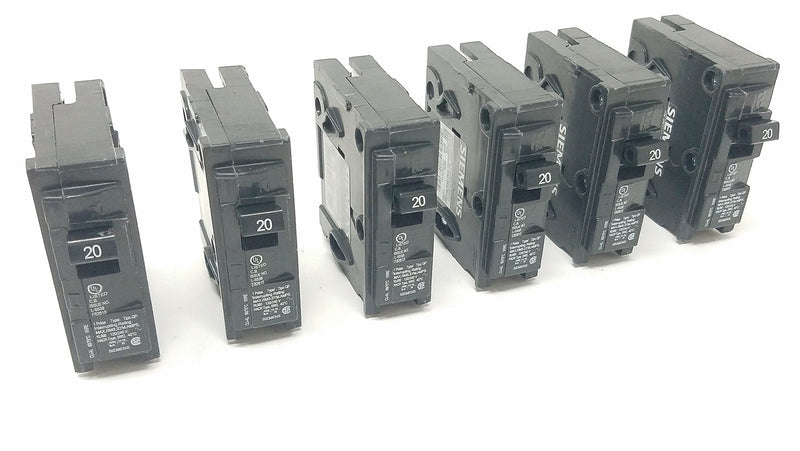 Siemens Q120_6PK Circuit Breaker (Pack of 6) 20 Amp 6 Pack