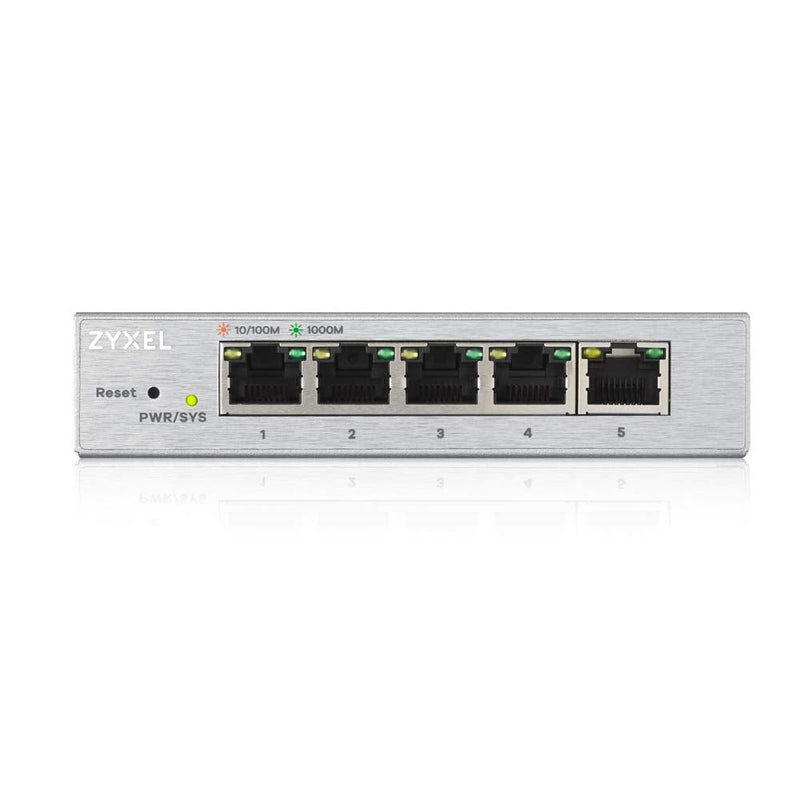 Zyxel 5-Port Gigabit Ethernet Web-Managed Switch | VLAN Support | Sturdy Metal Case | Desktop or Wall-Mount | Fanless | QoS | Ethernet Splitter [GS1200-5]