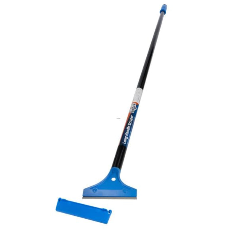 Unger Professional Long Handle Floor Scraper Tool with 4ft (48”) Handle, Reversible Blade Tool for Cleaning Concrete, Linoleum Flooring, Vinyl, Tile, High-Gloss, Marble