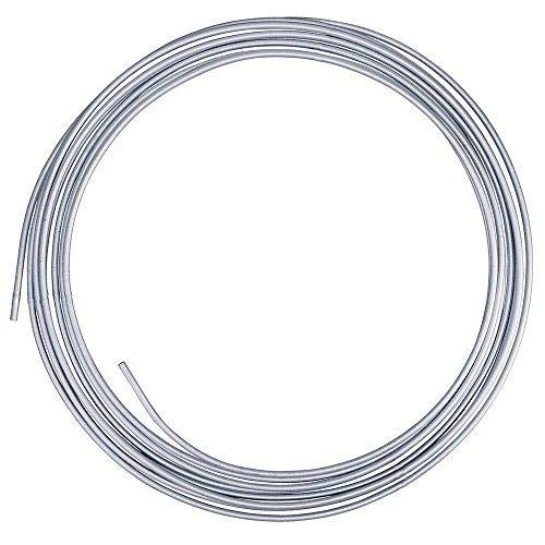 4LIFETIMELINES 3/16" (4.76mm) x 25' - 316L Marine Grade Stainless Steel Brake Line Tubing Coil, Meets SAE Specifications, Universal Compatibility, Brake Line Replacement 3/16" x 25 ft Coil Only