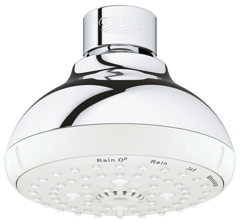 Grohe 26044001 Tempesta Classic 100 1.75 GPM 4-Spray Shower Head, Starlight Chrome