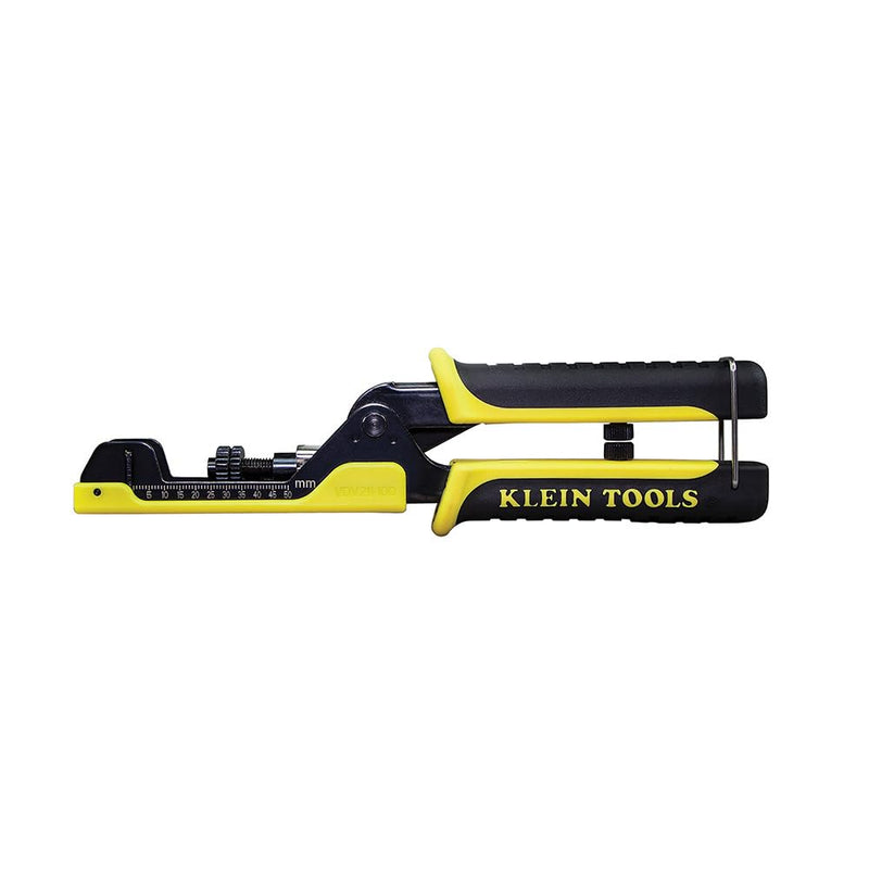 Klein Tools VDV211-100 Crimper, Extended Reach Coaxial Compression Connector for F, BNC, and RCA Connectors Extended Reach Crimper