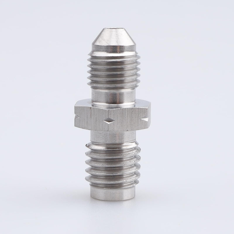 -3 AN Male Flare to M10x1.25 Inverted Seat Straight Stainless Steel AN3 3/8x24 Male Thread Flare Brake Line Union Tube Hose Fitting Adapter -3AN to M10x1.25 an to metric inverted seat adapter
