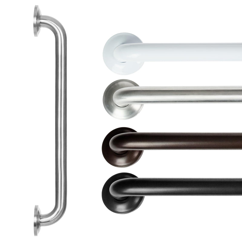 Vive Grab Bar for Bathtubs and Showers - Handicap Bathroom Safety Handrail for Elderly - Wall Senior Rail Handle for Tub, Toilet, Bath 24" (Inches) Brushed Nickel