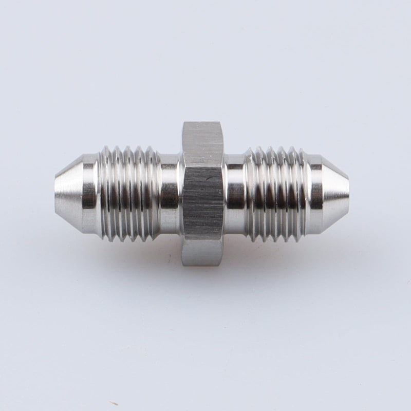 Stainless Steel -3 AN Male Flare to AN3 Male Union Brake Hose Fitting Connector 3AN to 3AN Natural