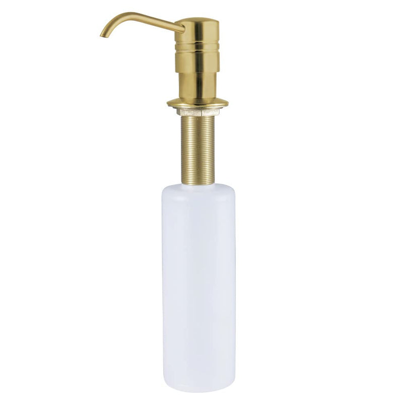 Kingston Brass SD2617 Straight Nozzle Metal Soap Dispenser, Brushed Brass
