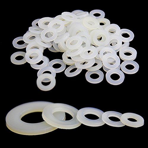100 Pieces M3 Plastic Nylon Flat Spacer Washer (M3 (ID)6mm (OD)1mm (Thickness))