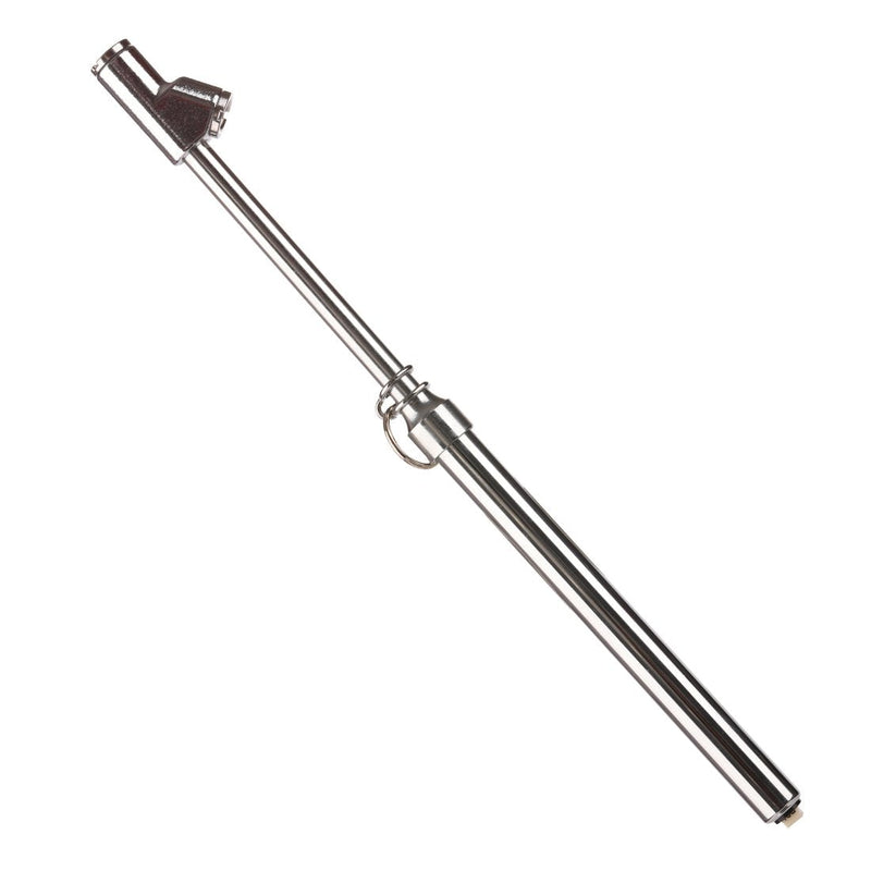 CZC AUTO Tire Pressure Gauge, Straight-on Foot Dual Head Chucks Auto Service Gage, Heavy Duty Air Gauge 10-150PSI 100-1000KPa for Car Truck RV Van (1 Pack, Silver) 1