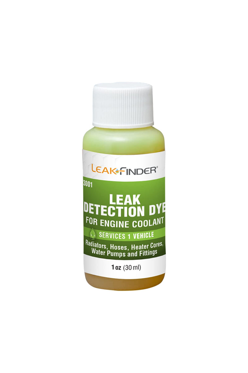 LF3001 Automotive Engine Coolant Leak Detection Dye, Services Radiators, Hoses, Heater Cores, Water Pumps, (6) 1oz Ultraviolet Fluorescent Dye Bottles, Made in USA 6pk