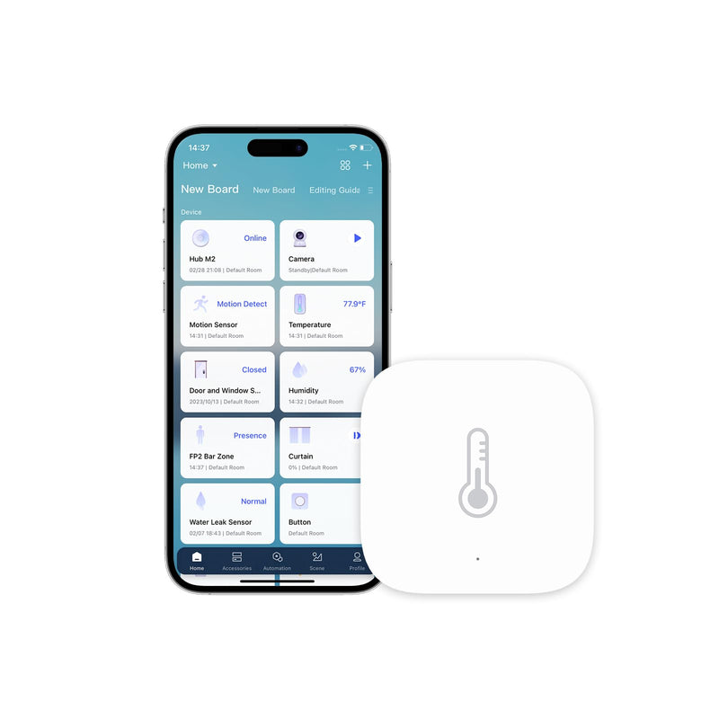 Aqara Zigbee Temperature and Humidity Sensor, Wireless Thermometer Hygrometer for Home Automation, Remote Monitoring, Requires Aqara Hub (not 3rd-Party), Compatible with Apple HomeKit, Alexa, IFTTT