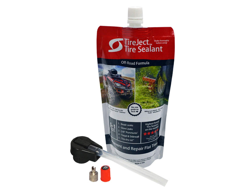 TireJect Off-Road Tire Sealant Kit - 5-in-1 Sealing - Fix and Prevent Flat Tires (10oz) 10oz