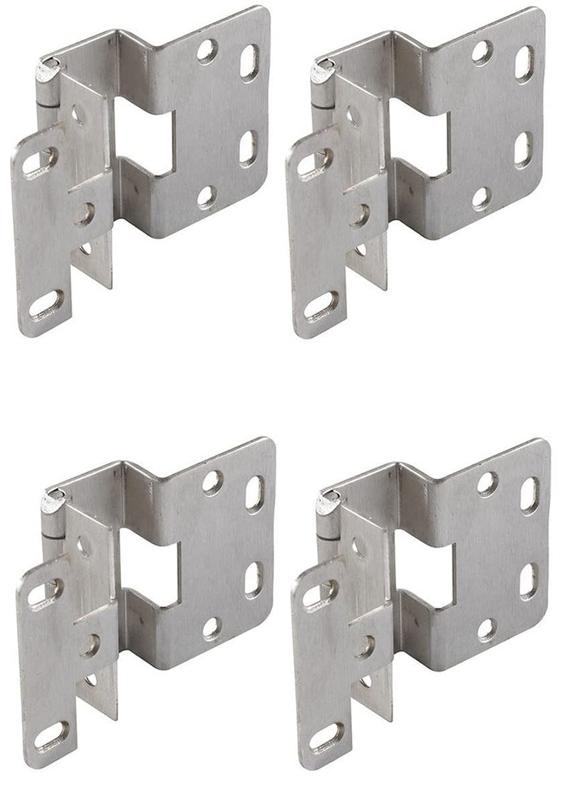 Five-Knuckle Hinge - Grade 1, for 3/4" Door Thickness, Institutional Hinge Brushed Stainless Steel Finish-2PK-4PK-8PK (4) 4