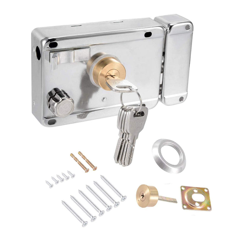 Home Safety Vertical Keyway Cylinder Deadbolt Rim Lock Set Exterior Door Anti-Theft Door Locks