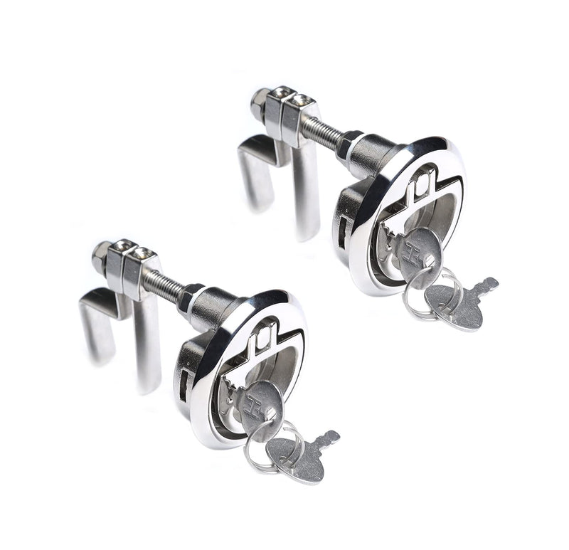 Mxeol Marine Hatch Latches Locking Boat Cam Latch Stainless Steel Silver Locking - 2PCS