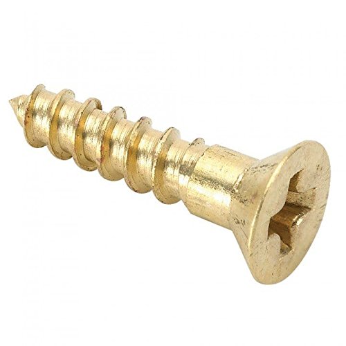 #2 x 3/4" Phillips Flat Head Wood Screws, Brass, 100 Pack #2 x 3/4 inches