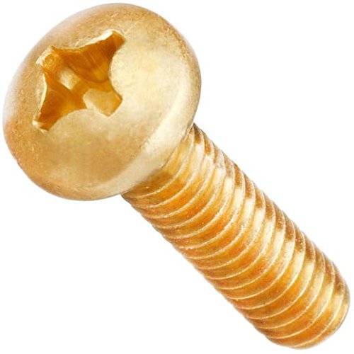#6-32 x 1/2" Phillips Pan Head Machine Screws, Brass, 100 Pack #6-32 x 1/2 inches
