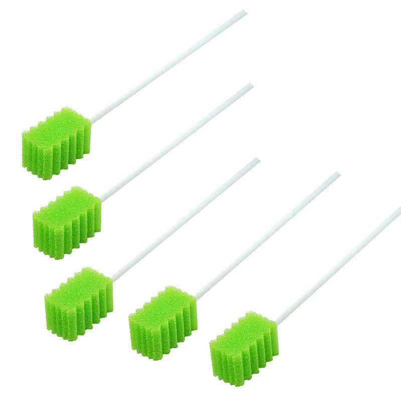 Treated Dentifrice Oral Swabs- Dental Swabs Mouth Cleaning Sponge Swabs (250pcs, Fruit Green) 250 Count (Pack of 1)