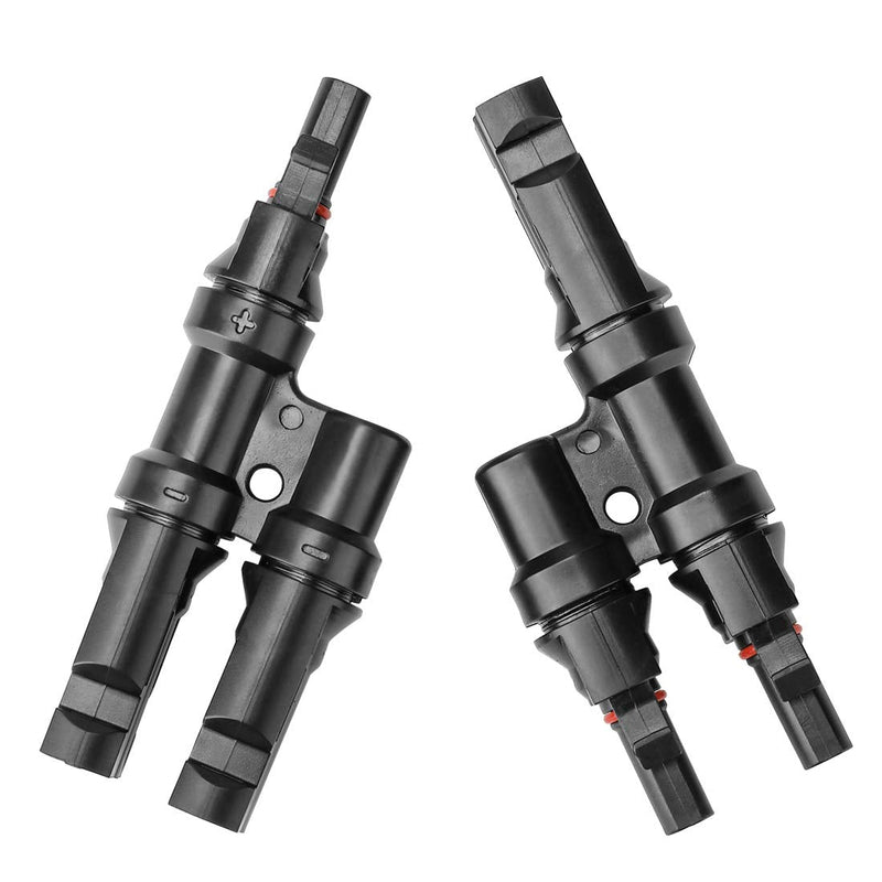 BougeRV Solar Branch Connectors Y Connector for Parallel Connection Between Solar Panels FMM+MFF (1 Pair) 1 Pair