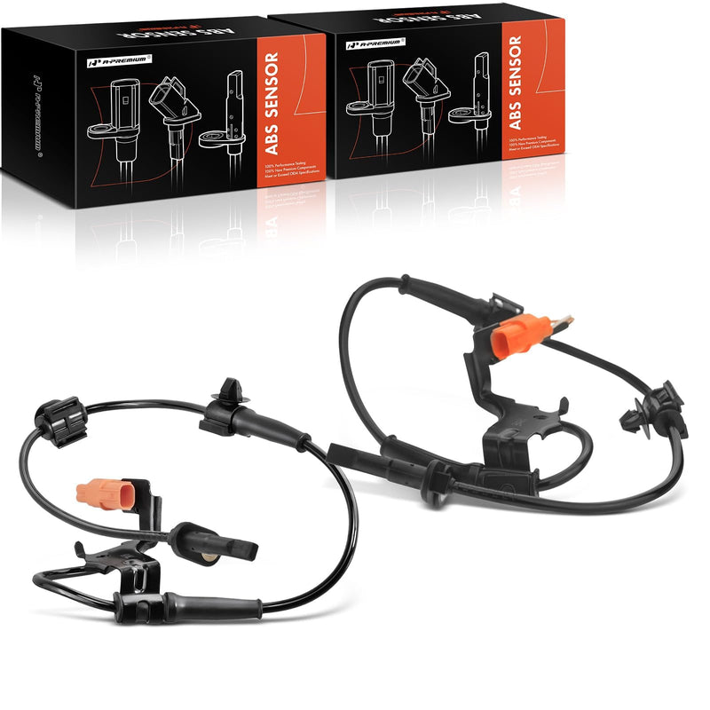 A-Premium ABS Wheel Speed Sensor Compatible with Honda Models - CRV 2002 2003 2004 2005 2006, Sport Utility - Front Driver and Passenger Side, 2-PC Set, Replace# 57455-S9A-013, 57450-S9A-013