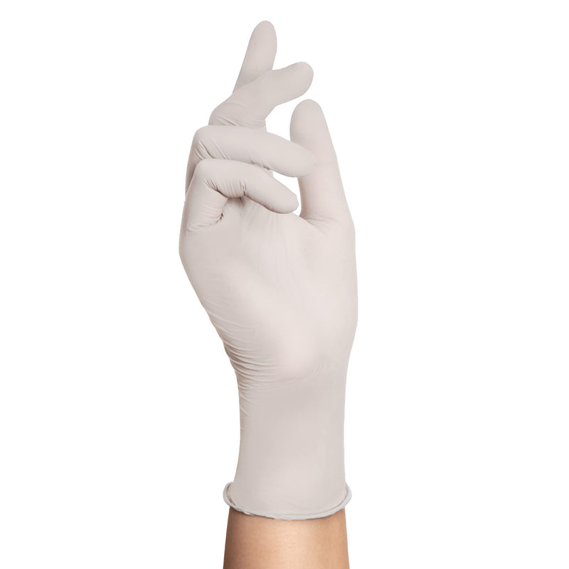 HALYARD Sterling Nitrile-Xtra Exam Gloves, Powder-Free, 3.8 mil, 12 Inches, Gray, Large, 53140 (Box of 100)