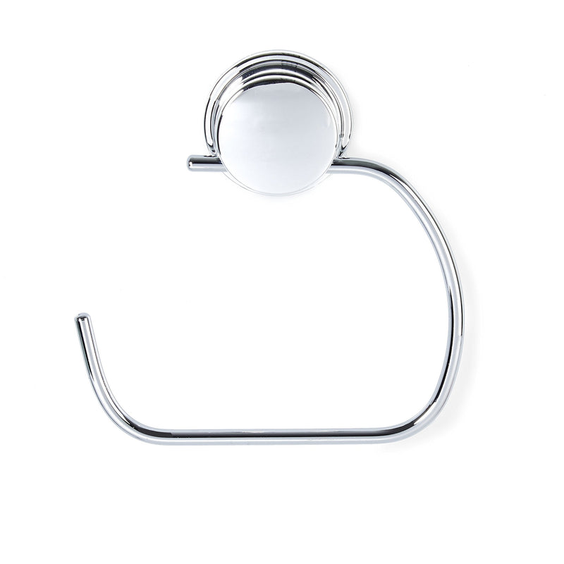 Better Living Kroma Stick 'N Lock+ Toilet Paper/Towel Holder, Multi-Purpose Wall Mounted Toilet Paper Holder, Wall Mounted Towel Holder for Flat, Finished Surfaces, Waterproof Tape, No Drill, Chrome No Size Toilet Paper/Hand Towel Holder