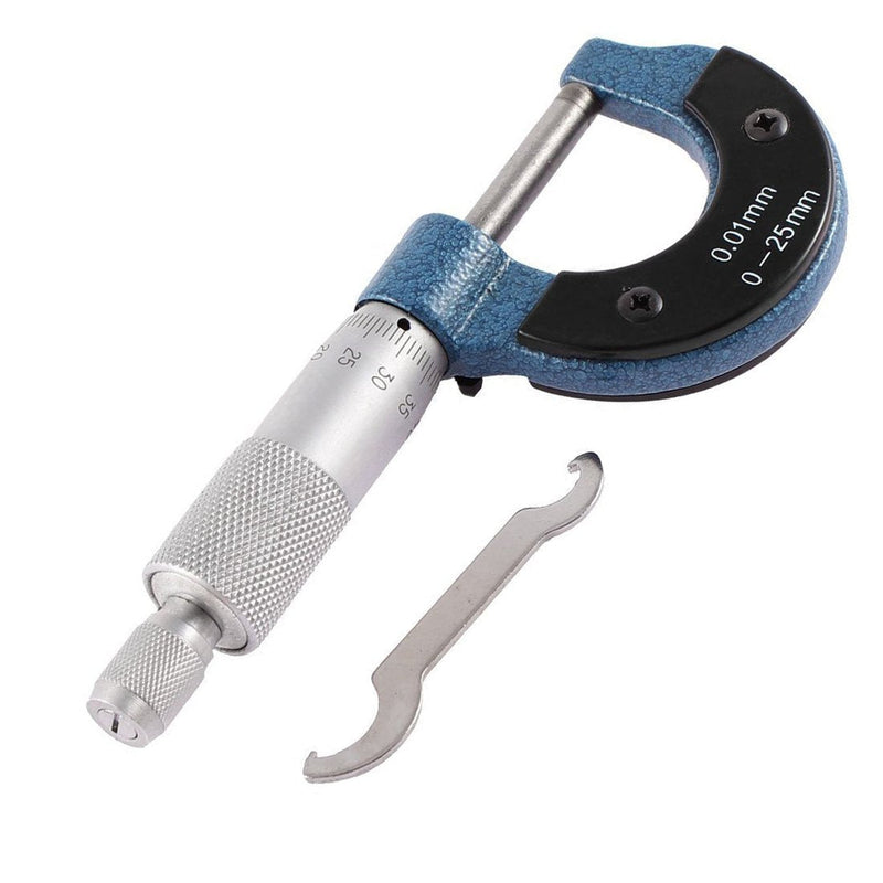 Micrometer 0-25mm 0.01mm Grad. Outside Micrometer Ratchet Stop High Precision Machinist Tool