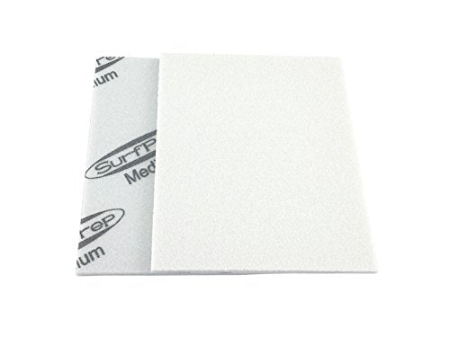 5-1/2 x 4-1/4 x 3/16 Inch Sanding Sponges, Medium 120-150 Grit Sponge Sanding Pads with Aluminum Oxide Side, 10 Pack Flexible Contour Sand Sponge for Wood, Auto Paint, Plastics & Metal Sander 120 Grit