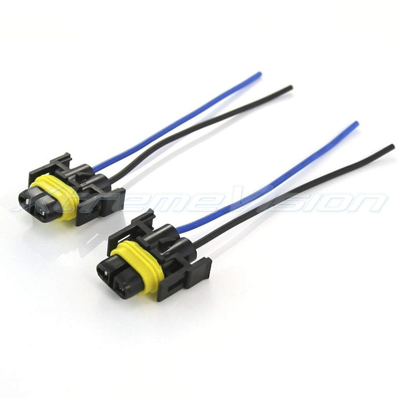 XtremeVision® H11 9005 H10 9012 12V Female Wire Harness Connector HID Light Wiring Replacement Pigtail Adapter Plug Socket Cable - 5 Pairs H11 Wire - 5 Pairs