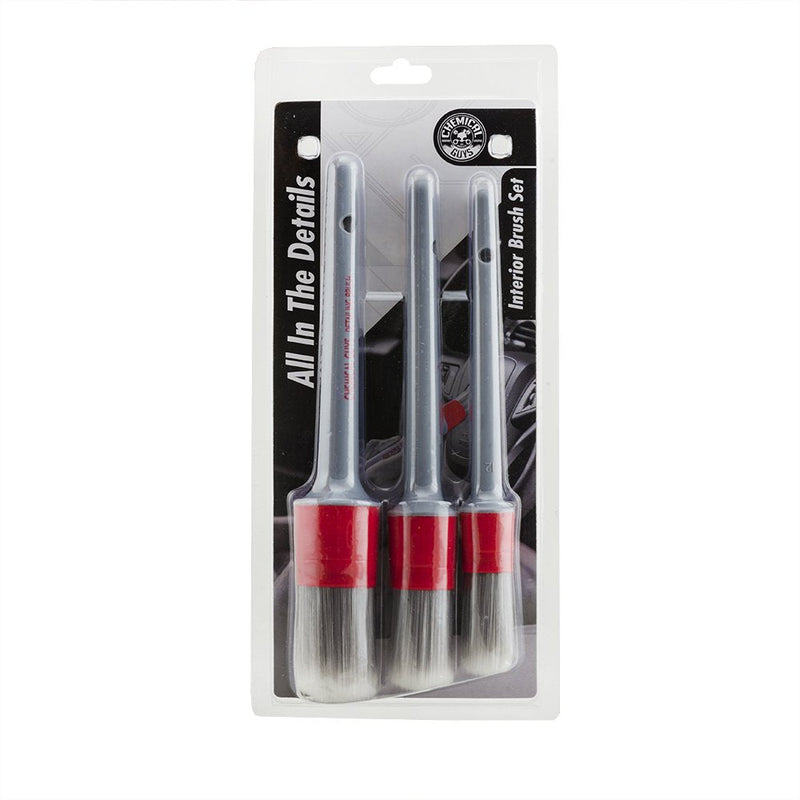Chemical Guys ACC600 All In The Details Interior Detailing Brush Set (Great for Cars, Trucks, SUVs, RVs, & More) Interior Brushes