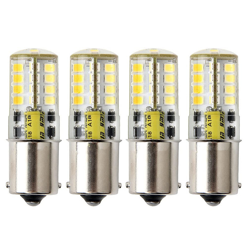 4PCS 1141 LED Bulb 12V, Waterproof design, BA15S Bayonet Single Contact Base for Landscape RV Camper Interior Marine Boat Trailer Lights, Daylight White 6000K