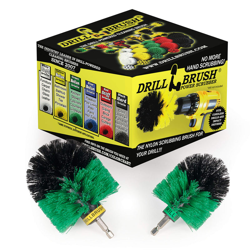 Drill Powered Kitchen Cleaning Supplies - Kitchen Scrubbing Accessories - Drill Brush Household Cleaner - Oven Cleaning Tool - Stovetop Scrubber Brushes - Kitchen Sink Scrub Brush - Frying Pan Brush Green