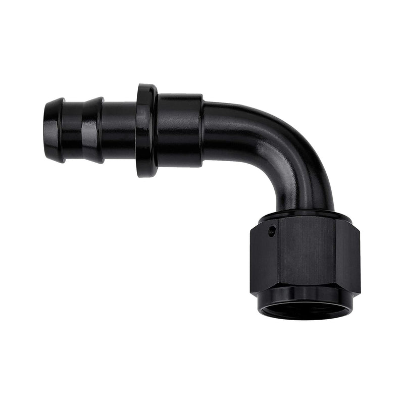 EVIL ENERGY 6AN 90 Degree Push Lock Hose Fitting End Black