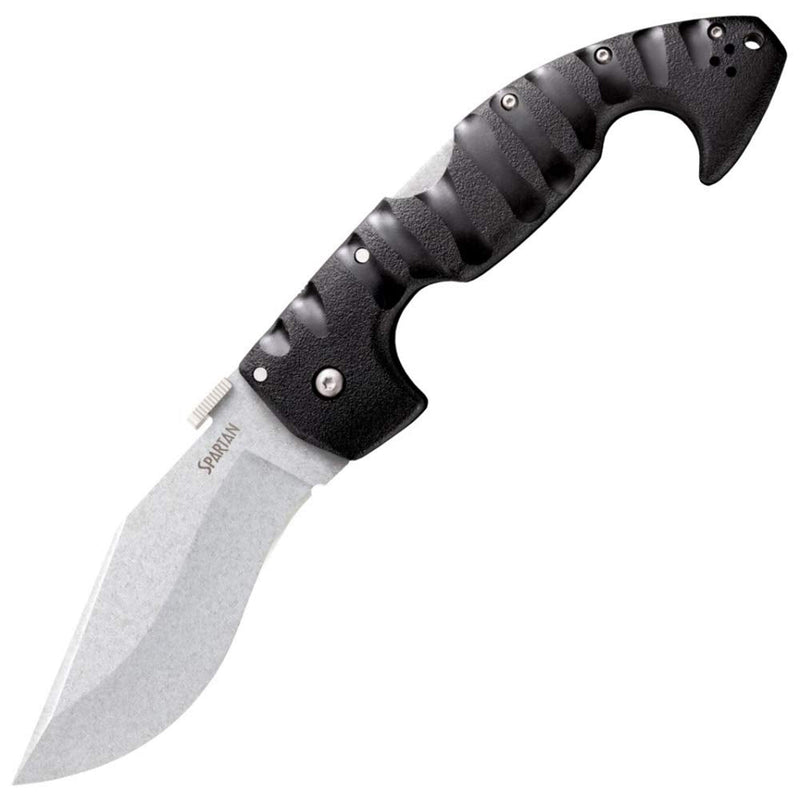 COLD STEEL Spartan 4.5 in Japanese AUS10A Blade Tactical Pocket Folding Knife w/Tri-Ad Lock and Griv-Ex Handle w/Steel Liners 4.5" Plain Blade