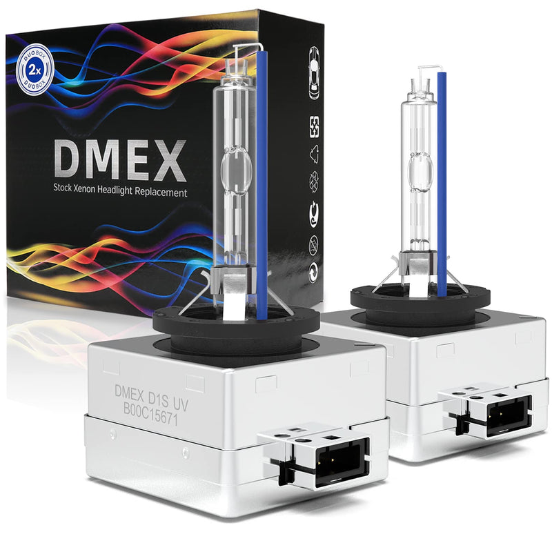 DMEX D1S Xenon HID Headlight Bulbs 6000K Cool White 35W 66144 66140 85140 85415 Replacement - Pack of 2(NOT fit Halogen Headlight Assembly)