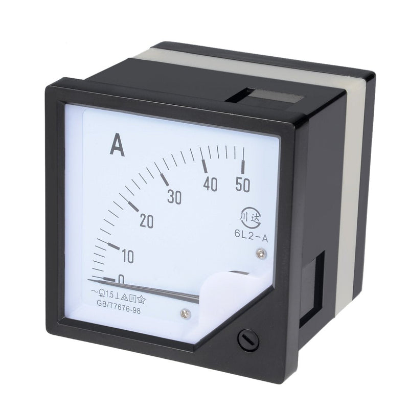 uxcell AC 0-50A Analog Panel Ammeter Gauge Ampere Current Meter 6L2 1.5 Error Margin