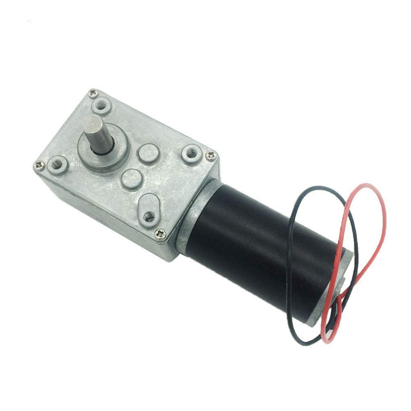 BRINGSMART 12V 160rpm DC Worm Gear Motor 10kg.cm Self-Locking Engine Reversed Mini Turbine Geared Motor for DIY Robot Rotating Table Door Lock Curtain Machine (12V 160rpm) 1