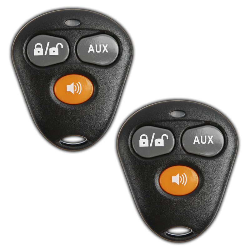KeylessOption Keyless Entry Remote Starter Car Key Fob Alarm for Aftermarket Viper Automate EZSDEI474V 473V (Pack of 2) Orange Button