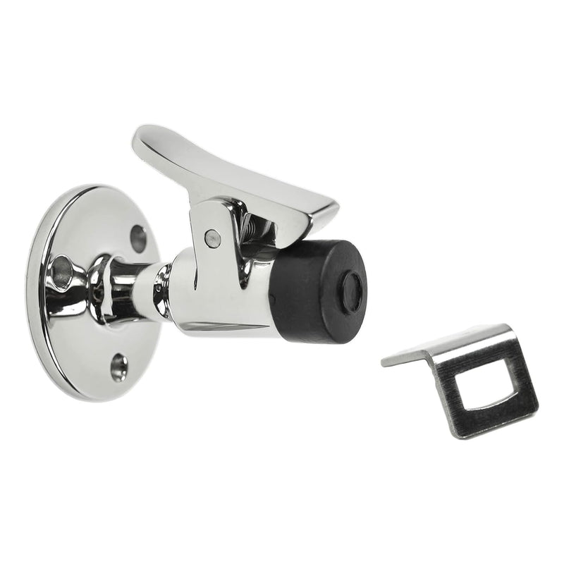 MARINE CITY Door Stopper Catch Set, 316 Stainless Steel, Gloss Finish, Soft Stop, Anti-Collision Holder for Boats, Yachts, Ships (1 Pcs)