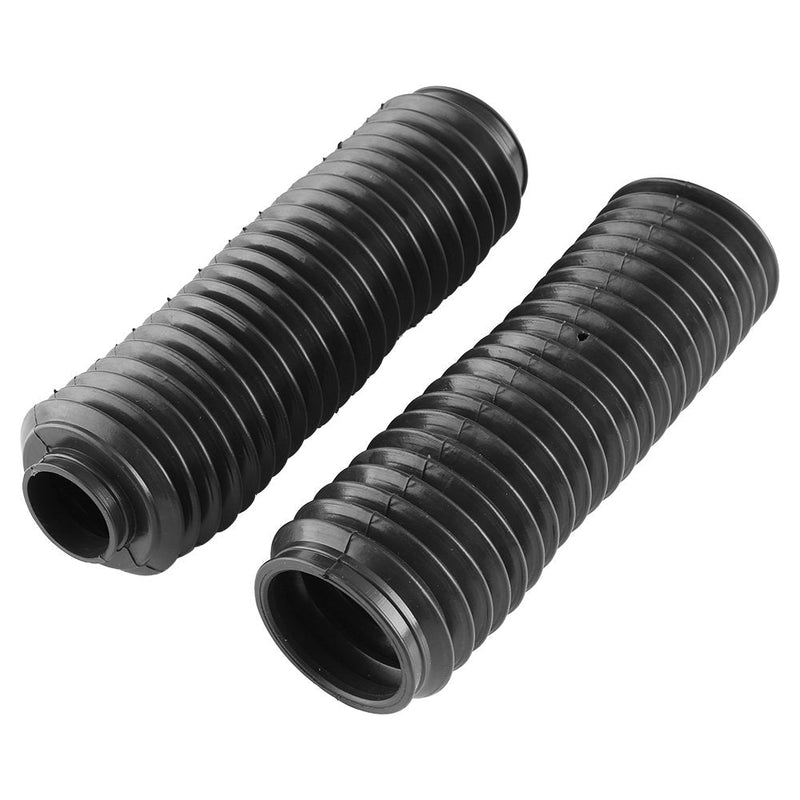 1 Pair Fork Boots - Keenso Motorcycle Black Rubber Front Fork Tubes Boots Rubber Sleeve Shock Gaiters Cover for ATV Dirt Bike